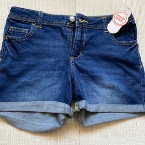 wonder nation girls jean shorts, never been worn, size 12 in kids, adjustable